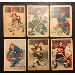 1953-54 PARKHURST LOT OF 6 HOCKEY TRADING CARDS