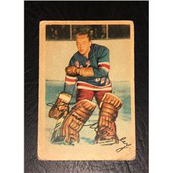 1953-54 PARKHURST LORNE "GUMP" WORSLEY ROOKIE HOCKEY TRADING CARD