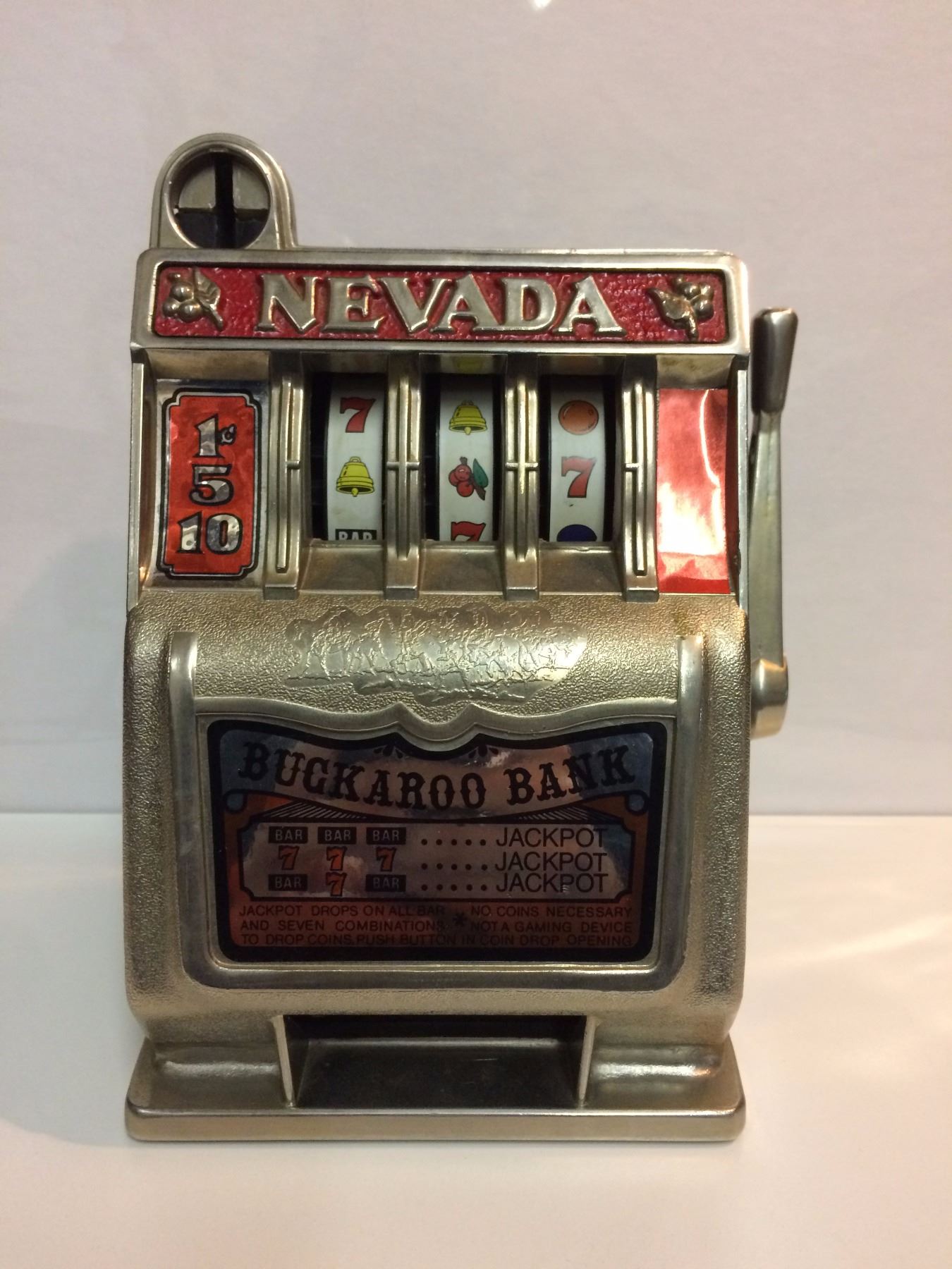 VINTAGE BUCKAROO BANK MINI SLOT MACHINE