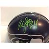 Image 2 : MARSHAWN LYNCH SIGNED SEAHAWKS MINI HELMET (ACE VINTAGE & BOSSA COA)