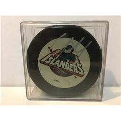 ERIC FICHAUD SIGNED HOCKEY PUCK