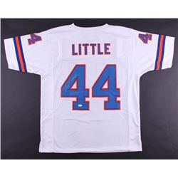 FLOYD LITTLE SIGNED FOOTBALL JERSEY INSCRIBED "HOF 10" (JSA COA)