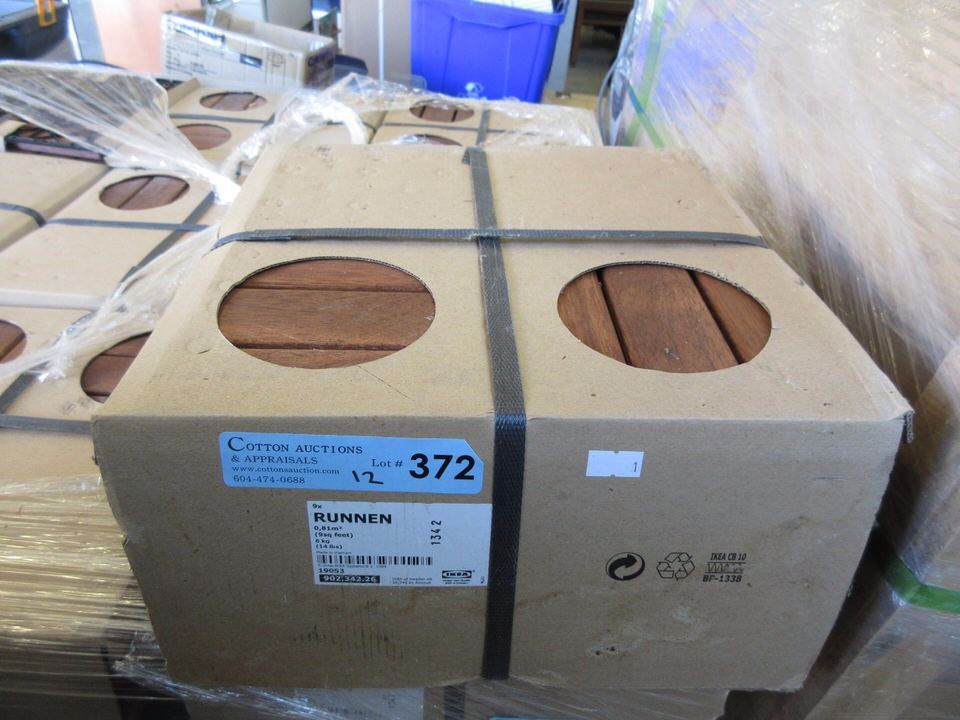 12 Boxes Of Ikea Runnen Parquet Patio Flooring