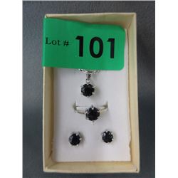 New Matching 3 Piece Sapphire Set