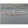 Image 1 : Amethyst & Diamond Tennis Bracelet