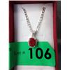 Image 1 : Rich, Deep Red Ruby & Diamond Necklace