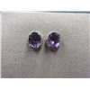 Image 1 : New 3.5 CT Amethyst & Diamond Earrings
