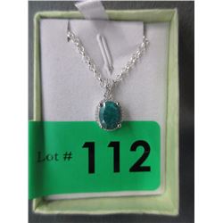 1.9 CT Emerald & Diamond Necklace