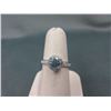 Image 1 : Blue Topaz & Diamond Solitaire Ring