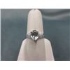 Image 1 : Green Amethyst & Diamond Solitaire Ring