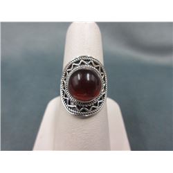 Custom Made Orange Baltic Amber Ring