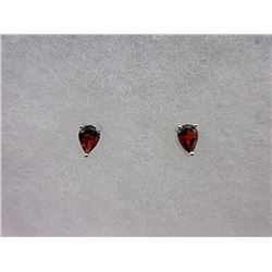 New Pear Cut Garnet Stud Earrings