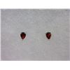 Image 1 : New Pear Cut Garnet Stud Earrings