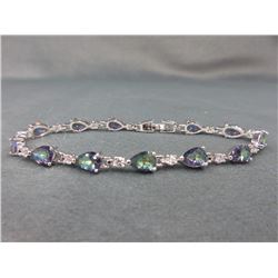 Ocean Blue Mystic Topaz Tennis Bracelet