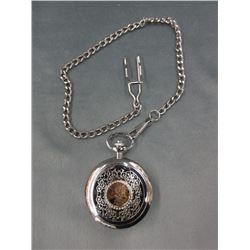 Brand New Mechanical Skeleton Pocket Watch