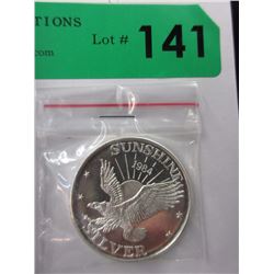 .999 Silver 1984 Vintage Sunshine & Eagle Round