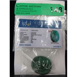 Museum Size 221 CT Oval Cut Emerald Gemstone