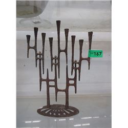 Signed 1950s Wainberg Brutalist Menorah