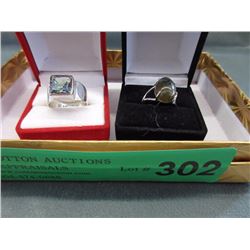 2 Custom Made Gemstone Rings