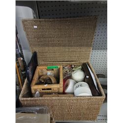 Wicker Chest & Contents