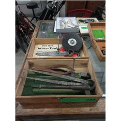 Vintage Tools in a Wood Box