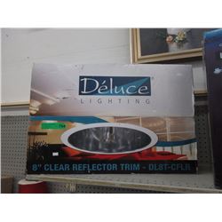 8" Clear Reflective Ceiling Light Trim