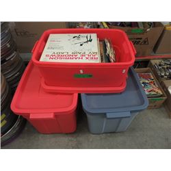 3 Totes Full of Assorted Vintage Records