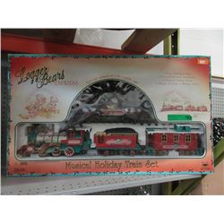 Logger Bears Musical Holiday Train Set