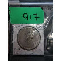 1964 Canadian Silver Dollar Coin