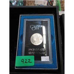 1883 Carson City Uncirculated Silver Dollar