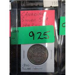 1943 Canadian Silver 50 Cent Coin