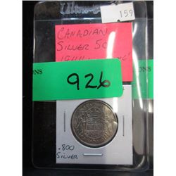 1944 Canadian Silver 50 Cent Coin