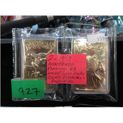 Pair of 1999 Gold Plated Pokémon Bars