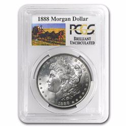 1888 Rare Stage Coach Series Morgan Silver Dollar BU PCGS