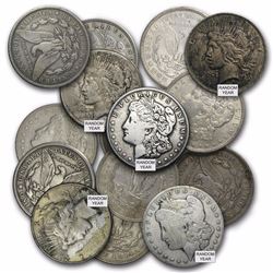 20 MORGAN AND PEACE SILVER DOLLARS MIX CULL $22 EA