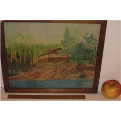 Original painting of cabin "DaveMartinTrainBox" -cabine peinture originale par "DaveMartinTrainBox"