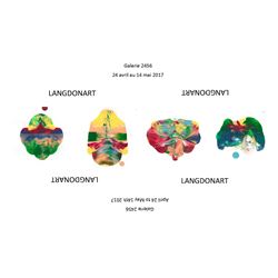 Poster of LangdonArt exhibition Galerie 2456 Montreal April 24 to May 14 17 -affiche expo LangdonArt