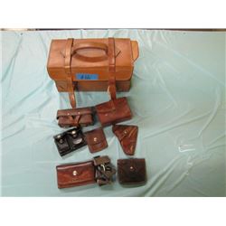 LEATHER CASE & 7 BELT SHELL HOLDERS