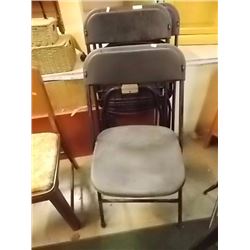 FOLDING CARD TABLE CHAIRS - 4 TTL