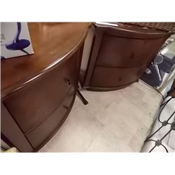 NIGHT STAND - BOW FRONT - 2 DRAWER