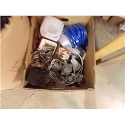 BOX - ASSORTED CUTLERY, ELECTRIC CAN OPENER TUPPERWARE ETC