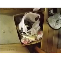 ASSORTED LOT - CUPS - WINE GLASSES - LINEN ETC