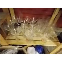 SHELF LOT MARTINI GLASSES & MORE