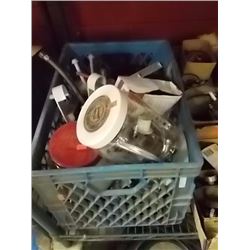 CRATE OF ELECTRICAL & HARDWARE