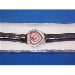 WATCH - NEW HEART SHAPED DIAMOND KING WATCH WITH 8 DIAMONDS - RETAIL ESTIMATE $400