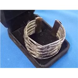 BRACELET - MULTI-GEMSTONE & DIAMOND IN STERLING SILVER SETTING - 9 OVAL FACETED GEMS - ESTIMATED RET