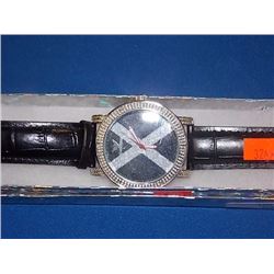 WATCH - NEW DIAMND KING WATCH WITH 6 DIAMONDS - CROSS FACE - RETAIL ESTIMATE $400
