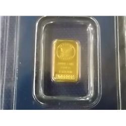 GOLD BAR -  1 GRAM .999 FINE GOLD BAR - SUNSHINE MINTING (SMI) - SECURITY PACKAGED WITH DECODER ON B