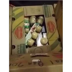 LARGE BANANA BOX OF ASSORTED FOOD ITEMS