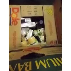 LARGE BANANA BOX OF ASSORTED FOOD ITEMS